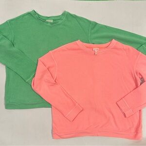 Cat & Jack Green and Coral Kids Sweatshirts